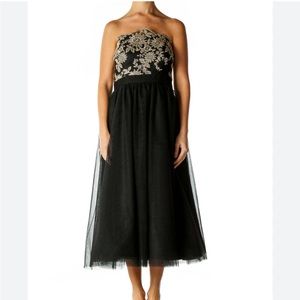 Nicole Miller,size 6 ,black tulle midi